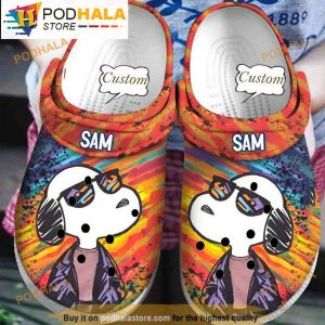 Personalized Name Art Snoopy 3D Crocs