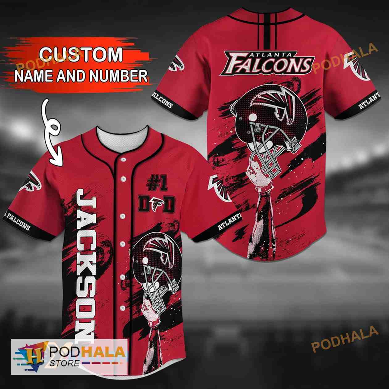 Personalized Name Atlanta Falcons Unique Gifts NFL Baseball Jersey Shirt -  Bring Your Ideas, Thoughts And Imaginations Into Reality Today
