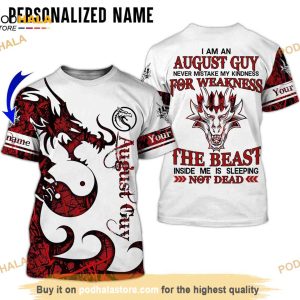 Personalized Name August Guy All Over Printed 3D Shirt
