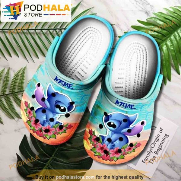 Personalized Name Baby Stitch 3D Crocs Crocband Clog