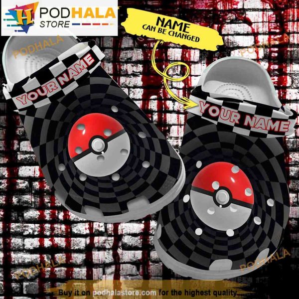 Personalized Name Ball Pokemon 3D Crocs