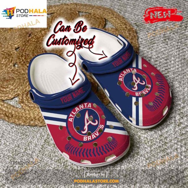 Personalized Name Baseball Crocs Abraves Baseball Logo Team Clog Shoes