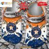 Personalized Name Baseball Crocs Hastros Watercolor New Clog Shoes
