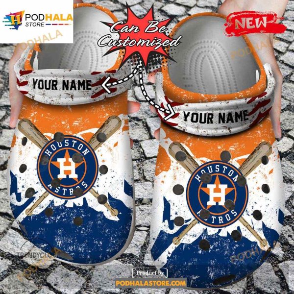 Personalized Name Baseball Crocs Hastros Watercolor New Clog Shoes