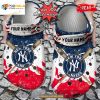 Personalized Name Baseball Crocs Ny Yankees Watercolor New Clog Shoes