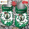 Personalized Name Basketball Crocs Bceltics Team Clog Shoes
