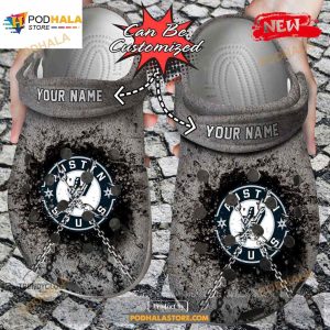 Personalized Name Basketball Crocs Sa Spurs Chain Breaking Wall Clog Shoes