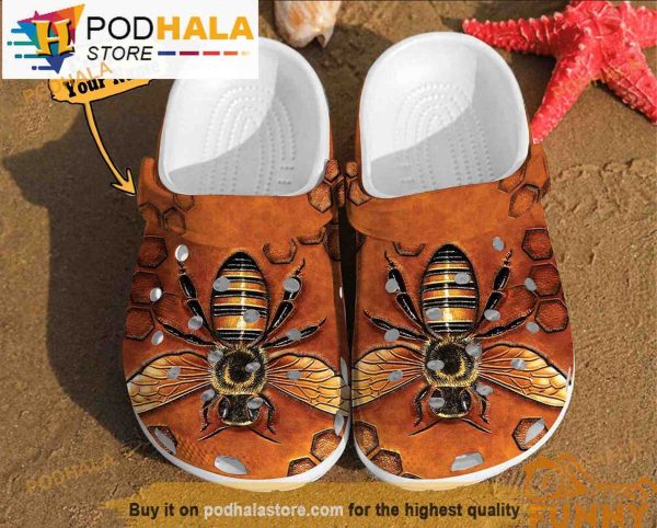 Personalized Name Bee 3D Crocs Classic Clog