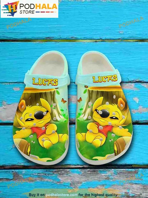 Personalized Name Bee Stitch 3D Crocs Clog Shoes