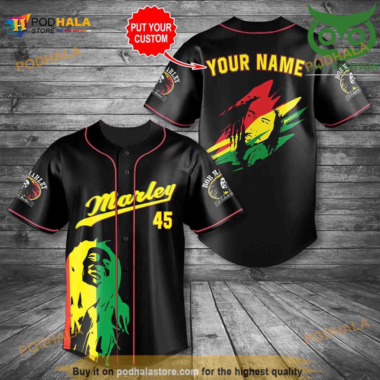 Personalized Bob Marley Jamaica Baseball Jersey Shirt - Banantees