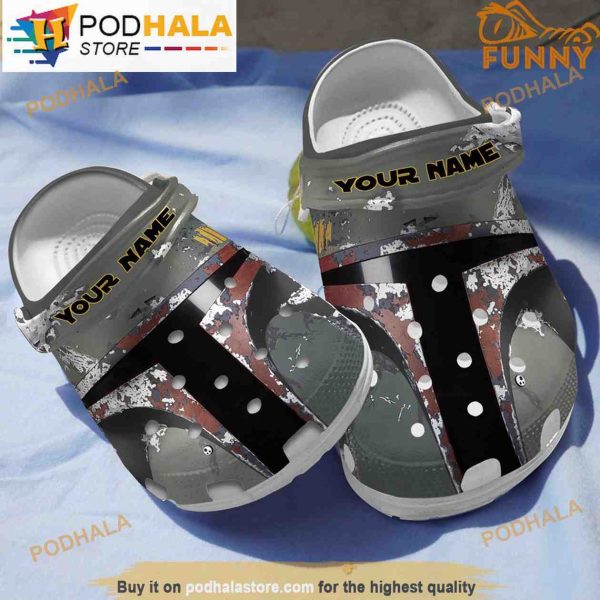 Personalized Name Boba Fett 3D Crocs Clog Shoes