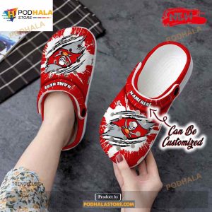 Personalized Name Buccaneers Crocs Tb Buccaneers Football Ripped Claw Clog Shoes