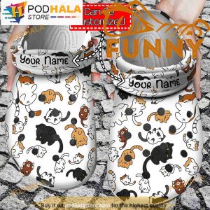 Personalized Name Cat 3D Crocs Classic Clog, Gift For Cat Lovers