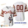 Personalized Name Chipmunks Chip & Dale Pinstripe 3D Baseball Jersey