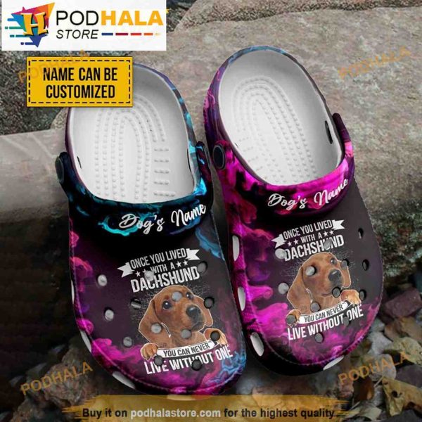 Personalized Name Dachshund 3D Crocs Clog Shoes