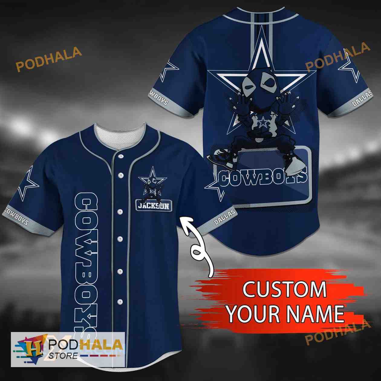 Personalized Name Dallas Cowboys NFL Custom Name 3D Baseball Jersey Shirt -  Bring Your Ideas, Thoughts And Imaginations Into Reality Today