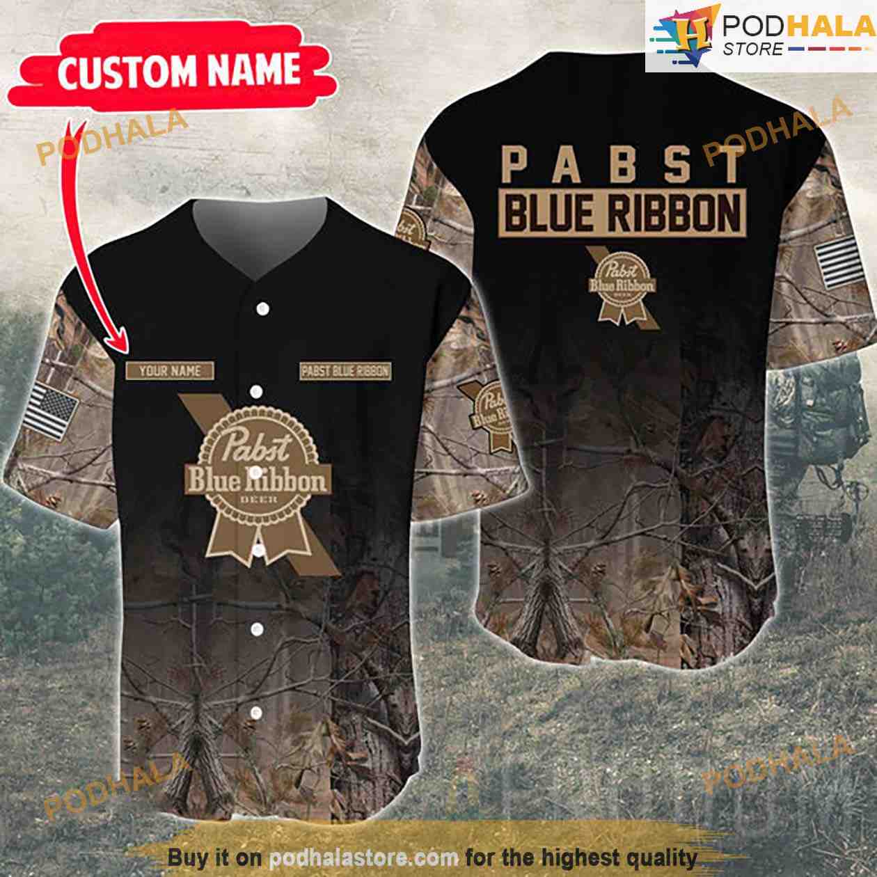 Pabst Blue Baseball Jersey, Pabst Blue Jersey Shirt, Pabst Blue Ribbon  Jersey, Blue Ribbon Shirt, Custom Name Shirt, Pabst Blue Shirt