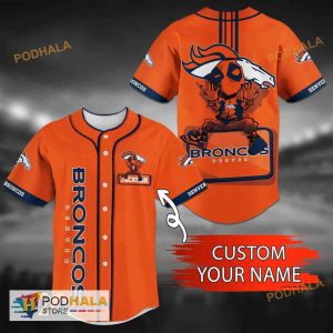 NFL Denver Broncos Baseball Black Customized Jersey