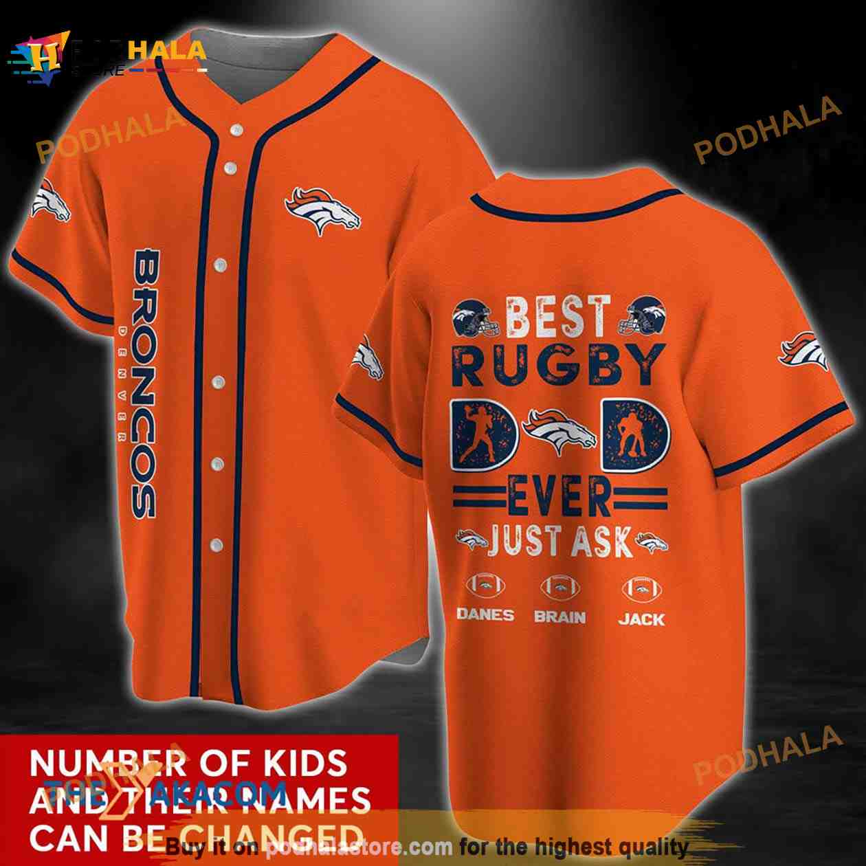 Personalized Name Denver Broncos NFL 3D Baseball Jersey Shirt - Bring Your  Ideas, Thoughts And Imaginations Into Reality Today
