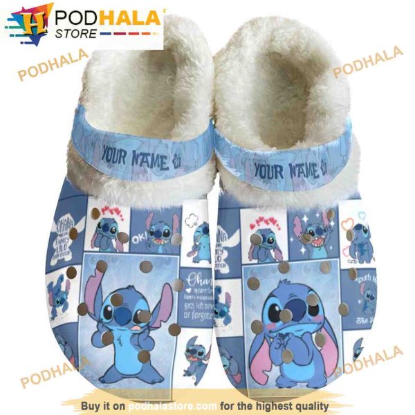 Personalized Name Disney Fleece Stitch 3D Crocs