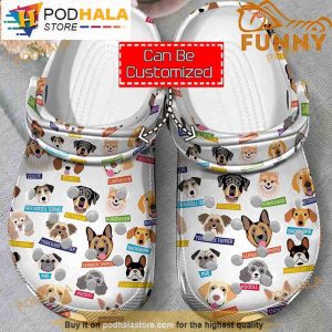 Personalized Name Dogs Collection Pattern 3D Crocs Classic Clog