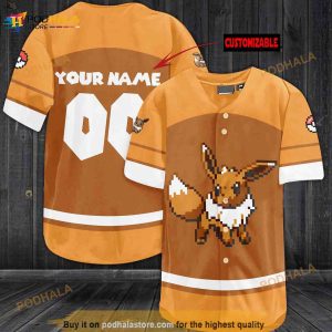 Personalized Name Krabby Pokemon 3D Baseball Jersey - Bring Your Ideas,  Thoughts And Imaginations Into Reality Today