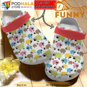 Personalized Name Farmer Lovely Sheeps Pattern 3D Crocs Classic Clog