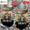 Personalized Name Football Crocs No Saints Half Tone Drip Flannel Clog Shoes