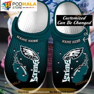 Personalized Name Football Nfl Philadelphia Eagles 3D Crocs