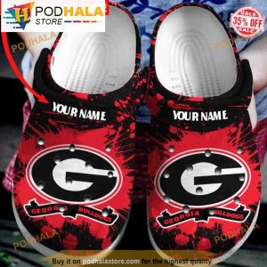 Personalized Name Georgia Bulldogs Dog 3D Crocs Shoes