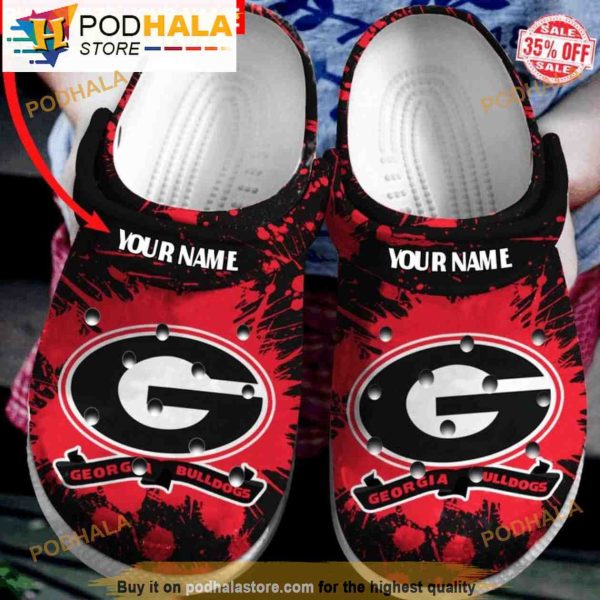 Personalized Name Georgia Bulldogs Dog 3D Crocs Shoes