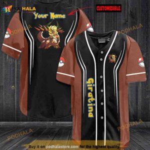 Personalized Name Giratina Pokemon 3D Baseball Jersey