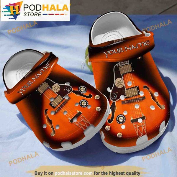 Personalized Name Godin Guitar Music Gifts 3D Crocs Clog Shoes