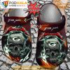Personalized Name Green Bay Packers Metallica 3D Crocs Skull Lightning