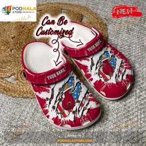 Personalized Name Heats Crocs Mheats Basketball Ripped American Flag Clog Shoes