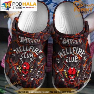 Personalized Name Hellfire Club Stranger Things 3D Crocs