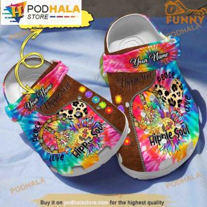 Personalized Name Hippie Soul 3D Crocs