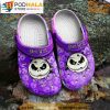 Personalized Name Jack Skellington Purple 3D Crocs