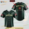 Personalized Name Jameson Irish Whiskey Unisex 3D Baseball Jersey - Dark Green