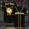 Personalized Name Jolteon Pokemon 3D Baseball Jersey