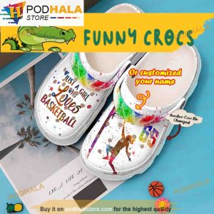 Personalized Name Just A Girl Who Loves Basketball 3D Crocs