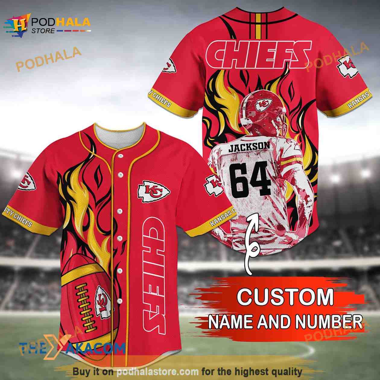 kansas city chiefs personalized jersey