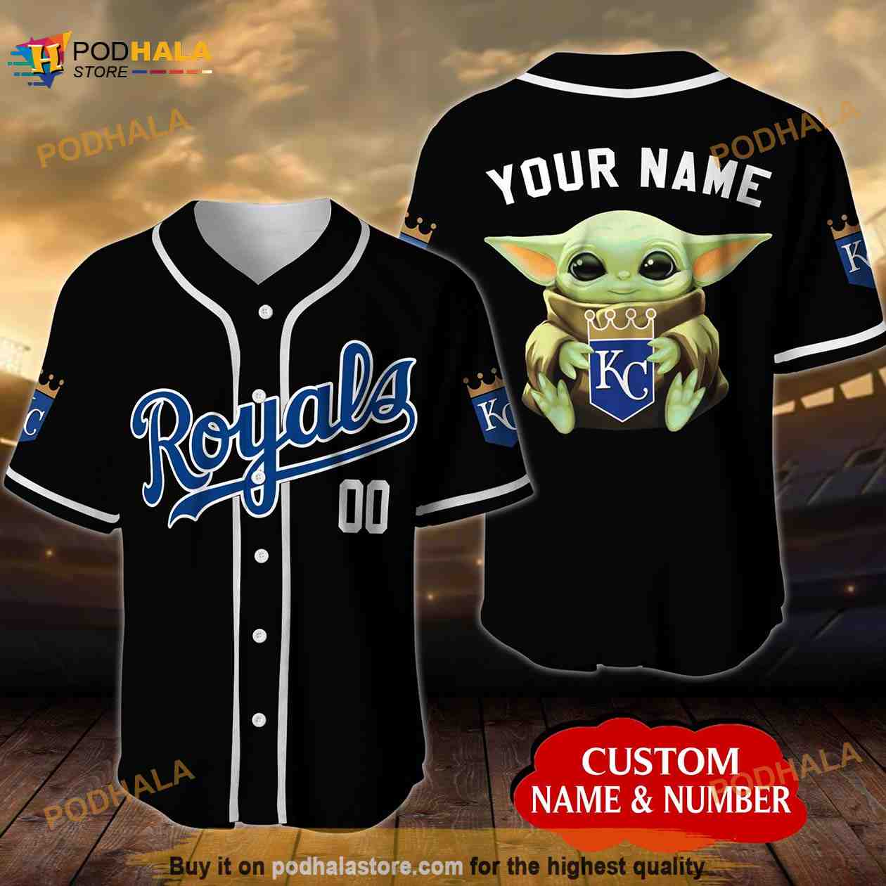 Personalized Name Kansas City Royals Mlb Baby Yoda Star Wars Unisex 3D Baseball  Jersey - Bring Your Ideas, Thoughts And Imaginations Into Reality Today