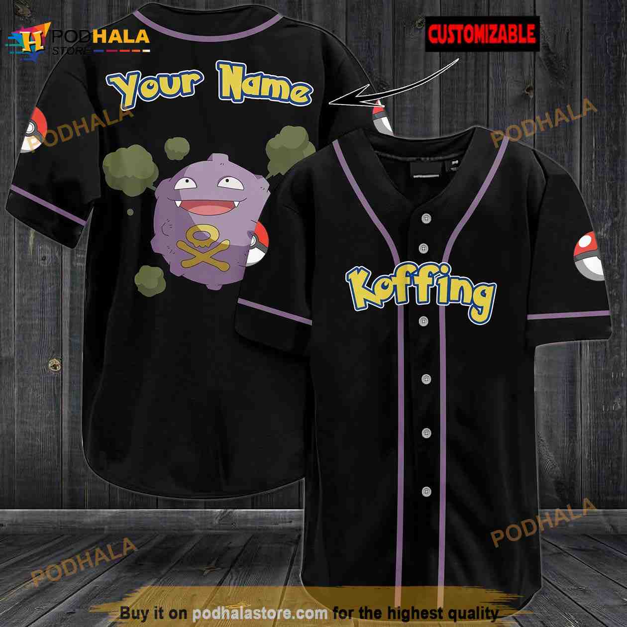 Personalized Name Krabby Pokemon 3D Baseball Jersey - Bring Your Ideas,  Thoughts And Imaginations Into Reality Today