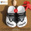 Personalized Name Las Vegas Raiders Gift For Fan Crocs Crocband Clogs Comfy Footwear