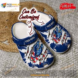 Personalized Name Lightning Crocs Tb Lightning Hockey Ripped American Flag Clog Shoes