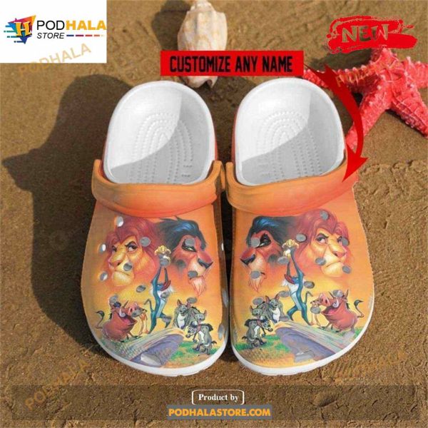 Personalized Name Lion King Rubber Crocs Crocband Clogs Comfy Footwear