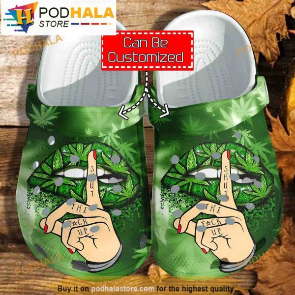 Personalized Name Lip Weed 3D Crocs