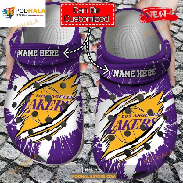 Personalized Name Logo Basketball Team Ripped Claw Crocs Clog Shoes