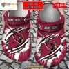 Personalized Name Logo Football Team Ripped Claw Crocs Style Clog Shoes